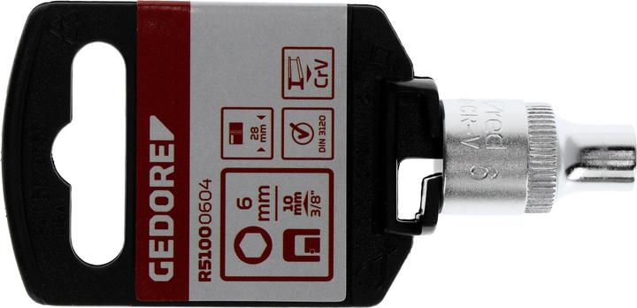 Produktbild Gedore Red red R51000604 Steckschlüsseleinsatz 3/8" 6-kant 6 mm Länge 28 mm (6 mm)