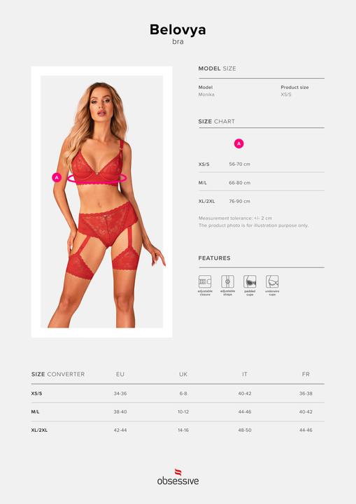 Actual product image Obsessive Belovya Bra Xs/S (S, XS)