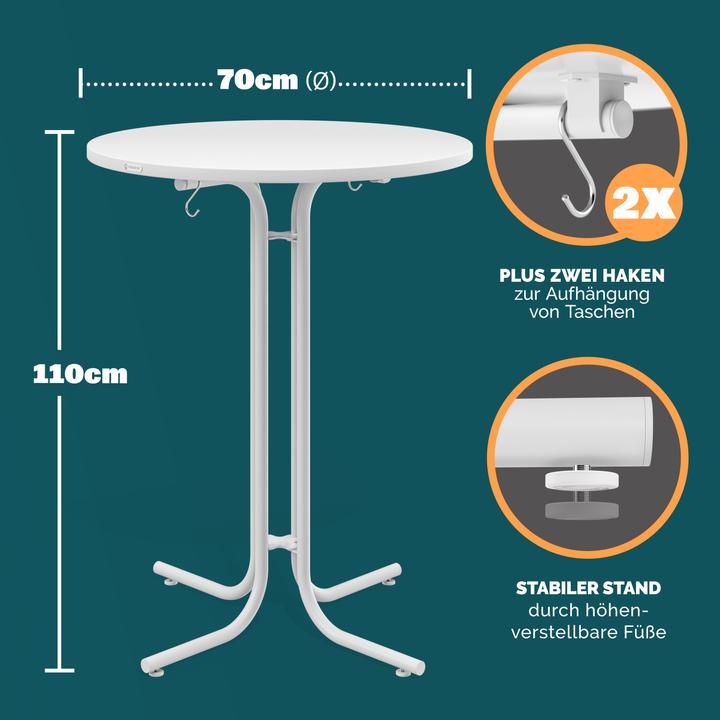 Produktbild Casaria Stehtisch (70 x 110 cm)