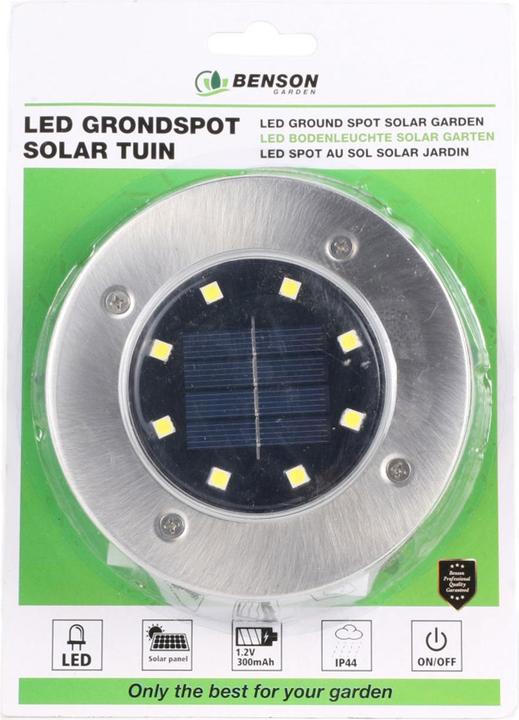 Produktbild Benson Home LED Garten Bodenleuchte, Solar, IP44, 2er Set (IP44)