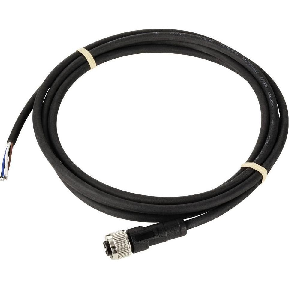Thumbnail - Tru Components TC-12833224 Sensor-/Aktor-Anschlussleitung M12 Kupplung, gerade 1, Elektronikkabel + Stecker, Schwarz