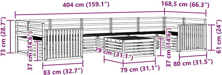 Produktbild vidaXL Outdoor-Sofa