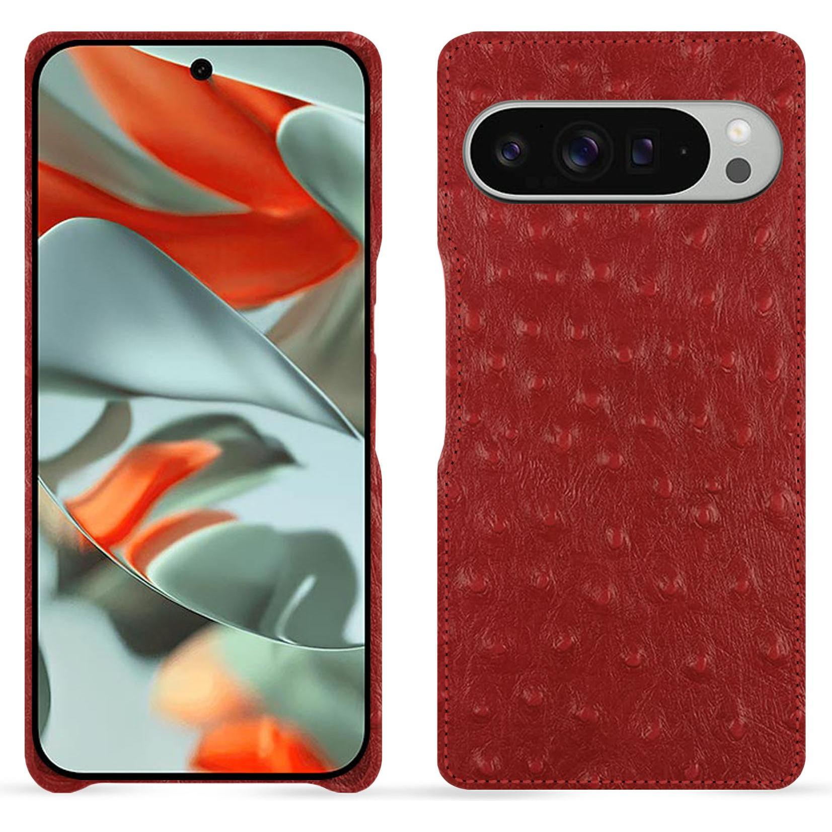 Noreve Lederschutzhülle (Google Pixel 9 Pro XL), Smartphone Hülle, Rot