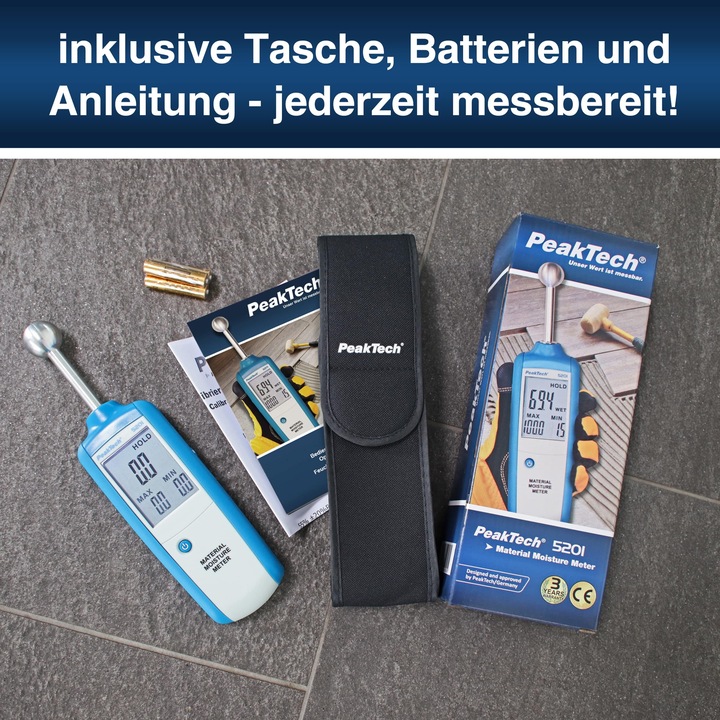Actual product image Peaktech P 5201 Material moisture analyser