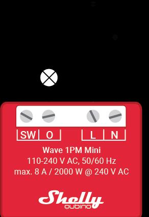 Immagine prodotto Shelly Qubino Wave 1PM Mini (Attuatore dell'interruttore)