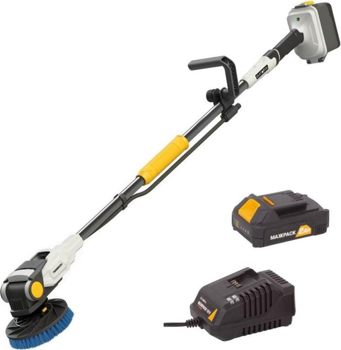 Produktbild Batavia 18V Brushless Twin Brush SET Akku-Reinigungsbürste mit blauer Bürste (1 x Akku 4Ah / 1 x Ladegerät 2 (Akkubetrieb)