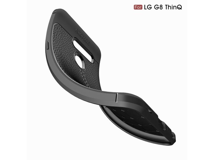 Actual product image Screenguard LG G8 ThinQ Sleeve Leather Design TPU Cover (G8 ThinQ)
