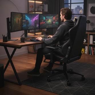 Produktbild RED Gaming chair Fighter C3 Gaming Chair, Gray