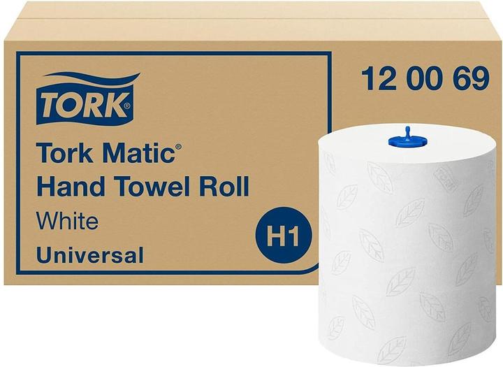 Produktbild Tork Håndklaederulle Matic Universal H1 System 2-lag 150 m Hvid,6 rl/krt (6 x)