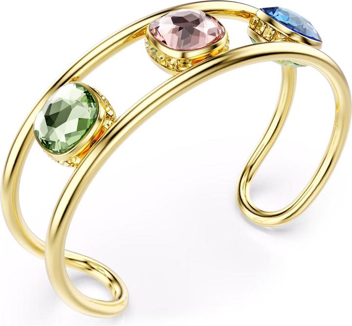 Produktbild Swarovski Chroma Armreif Kissenschliff Grün Gold (16.50 cm, Swarovski Metall)