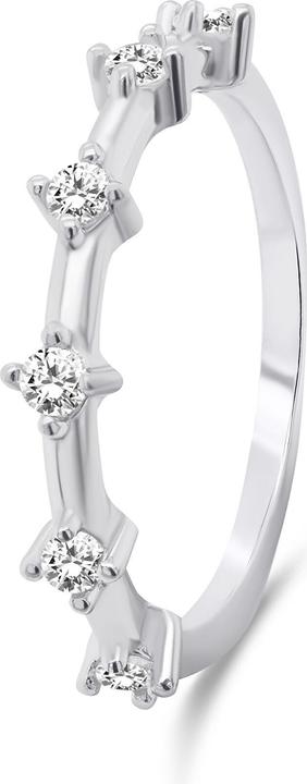 Immagine prodotto Brilio Argento - Bellissimo anello in argento con zirconi RI041W - Circuito: 58 mm (58, 925 Argento)