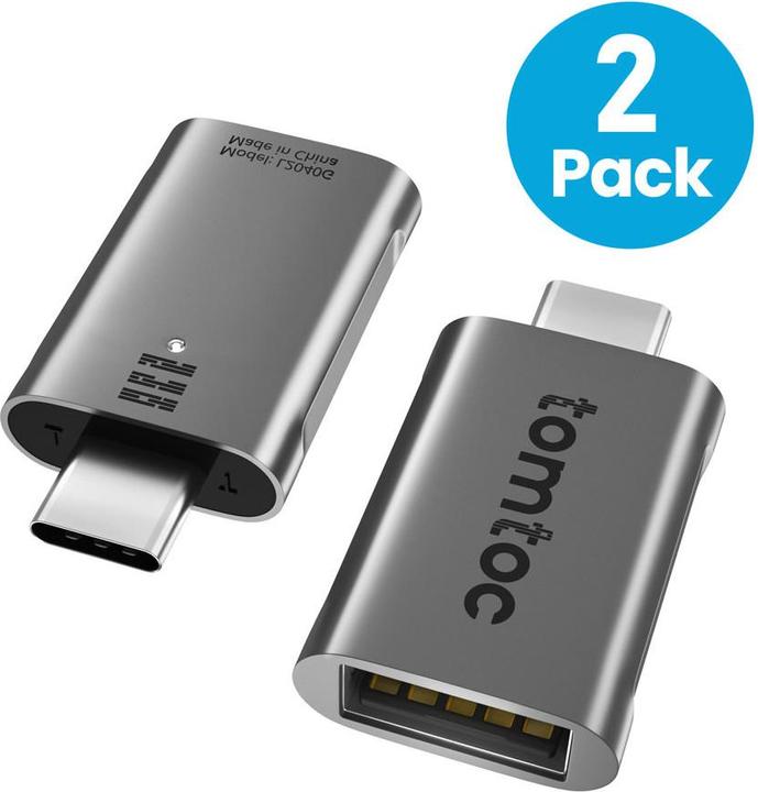 Produktbild tomtoc USB-C to USB 3.0 Adapter (2 Pack) (USB 3.0, 3.30 cm)