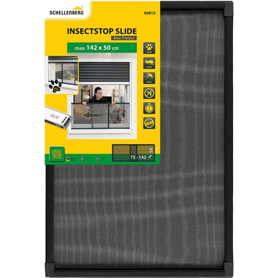 Schellenberg, Zanzariera, Moskitonetz Anthrazit 50 x 75-142 cm (142 x 50 cm)