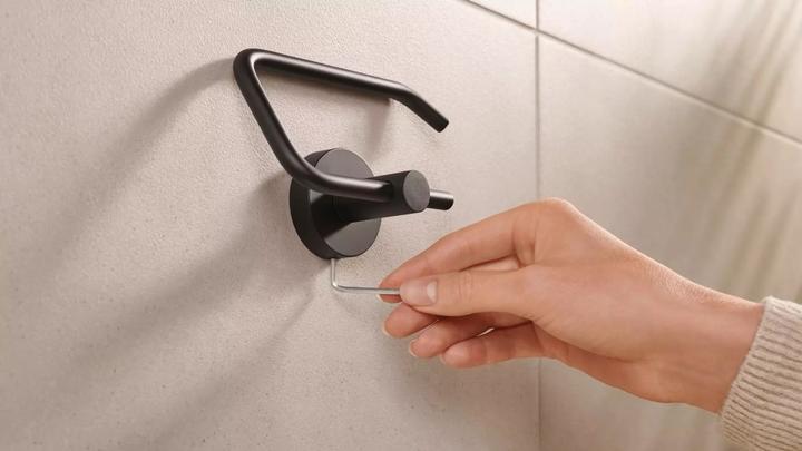 Actual product image tesa MOON WHITE toilet roll holder incl. adhesive solution without drilling