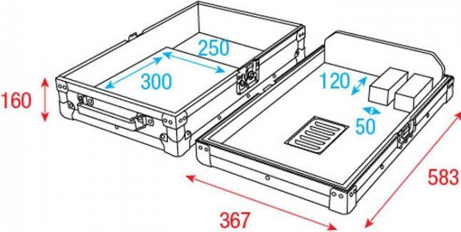 Showgear Case CDJ-3000 tabletop flightcase for Pioneer CDJ-3000