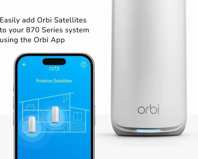 Actual product image Netgear Orbi 870 Series Mesh Satellite