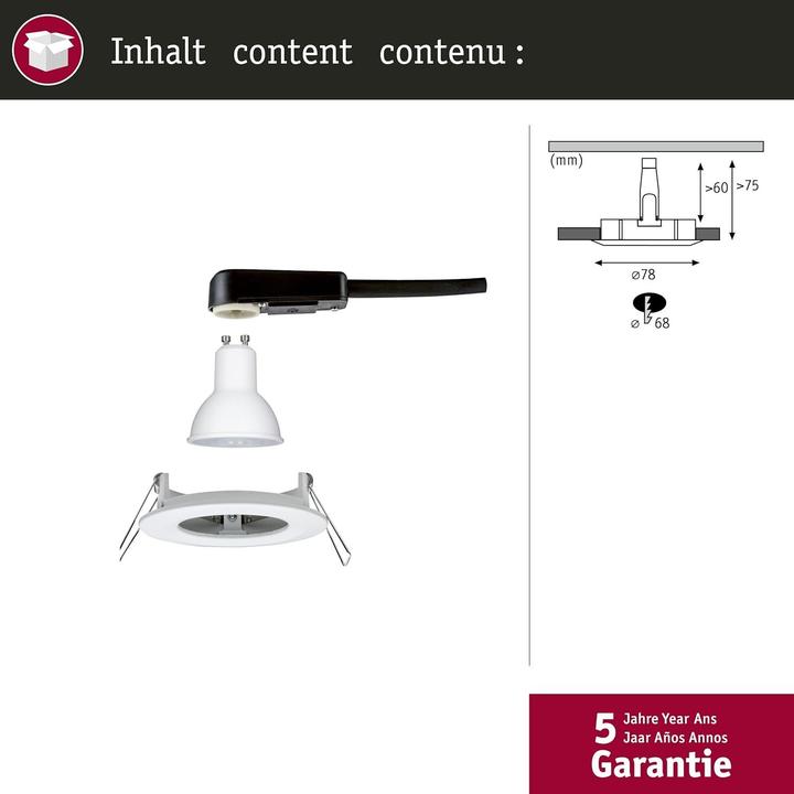 Produktbild Paulmann Einbauleuchte Nova Set (460 lm, GU10)