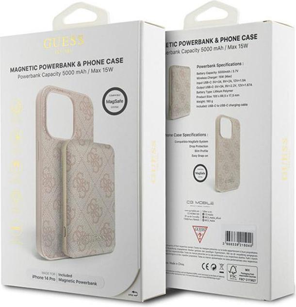 Actual product image Guess Set Magnetic Powerbank & Phone Case (Apple iPhone 14 Pro)