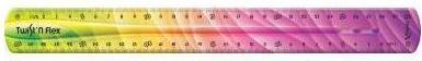 Actual product image Maped Flat ruler Twist'n Flex DECOR, 300 mm, unbreakable (30 cm)