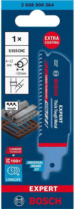 Produktbild Bosch Professional Zubehör EXPERT ‘Thick Tough Metal’ S 555 CHC Säbelsägeblatt, 1 Stück