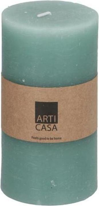 Actual product image Arti Casa Rustic candle Ø7xh16cm l.green