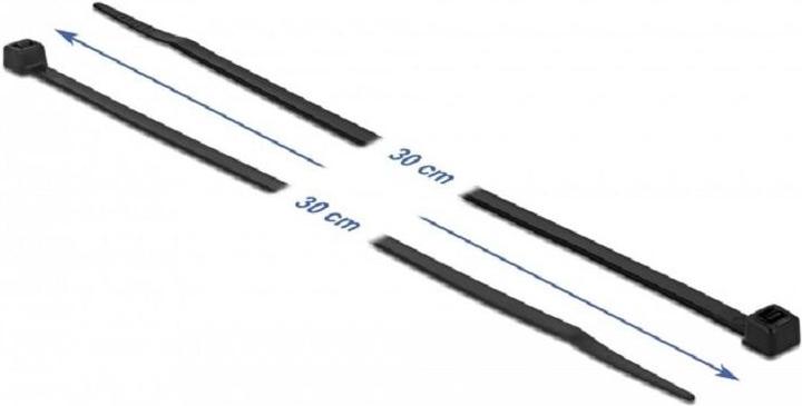 Actual product image Delock Cable tie with high tensile strength L 300 x W 4.8 mm black 100 pieces (Velcro cable ties, 200 mm, 100 pcs.)