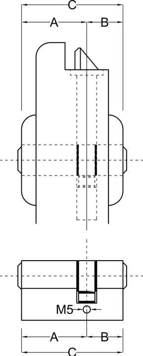 Produktbild Winkhaus Wink-Haus AZ Doppelzylinder Schliesszylinder LP 45 / 60mm Messing vernickelt matt