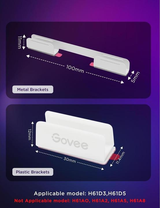 Produktbild Govee Neon Rope Light 2 Extra Brackets and Clips (15+5pcs)
