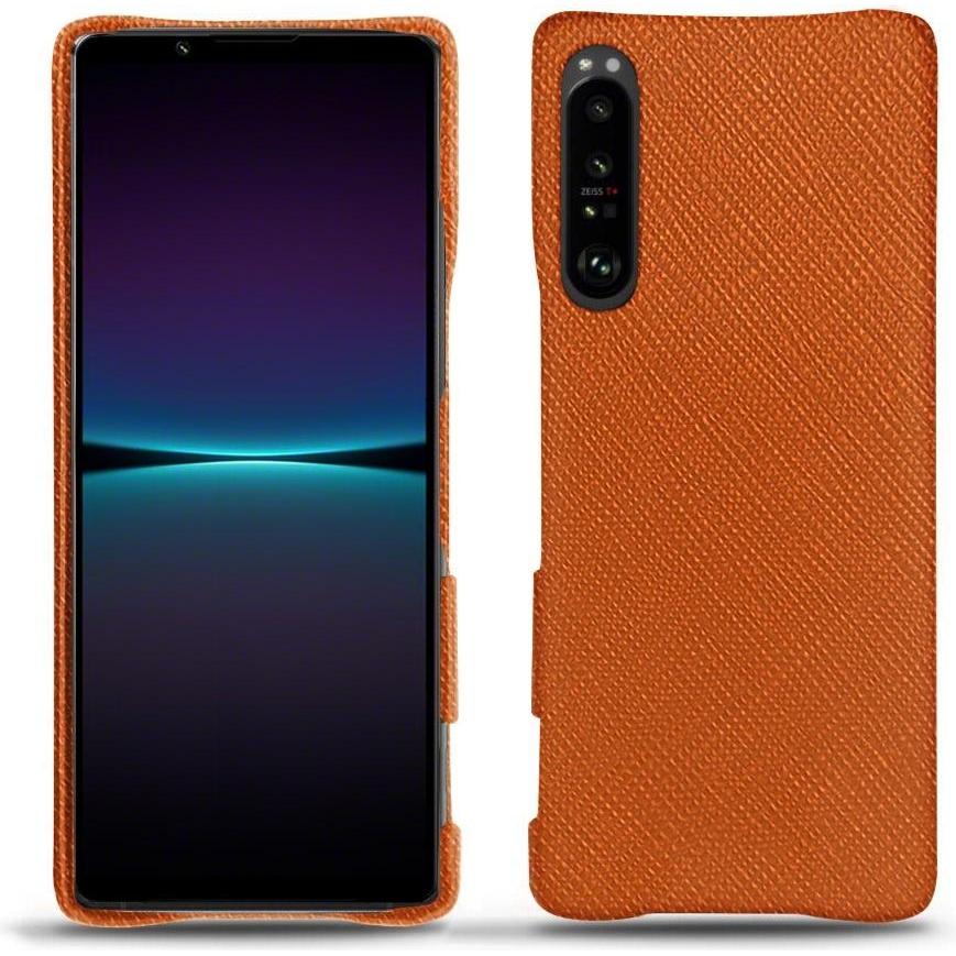 Noreve Lederschutzhülle (Sony Xperia 1 IV), Smartphone Hülle, Orange