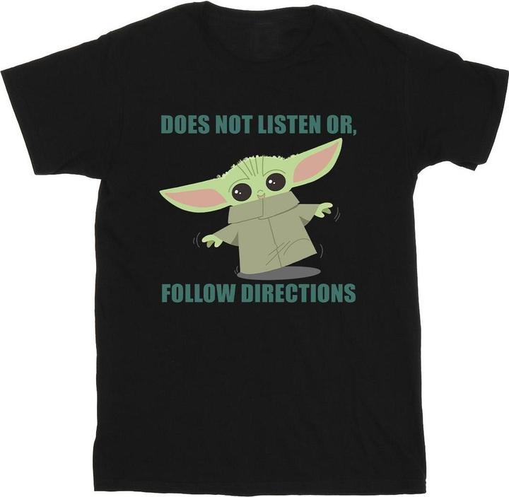 Produktbild Star Wars The Mandalorian Grogu Does Not Listen TShirt Mädchen (152, 158)