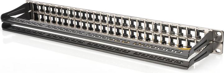 Immagine prodotto Digitus Patch Panel Housing 1U per moduli Keystone 48-Port 48,3cm 19inch nero RAL 9005