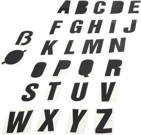 Immagine prodotto RS PRO Etichette autoadesiva lettere nere 50mm