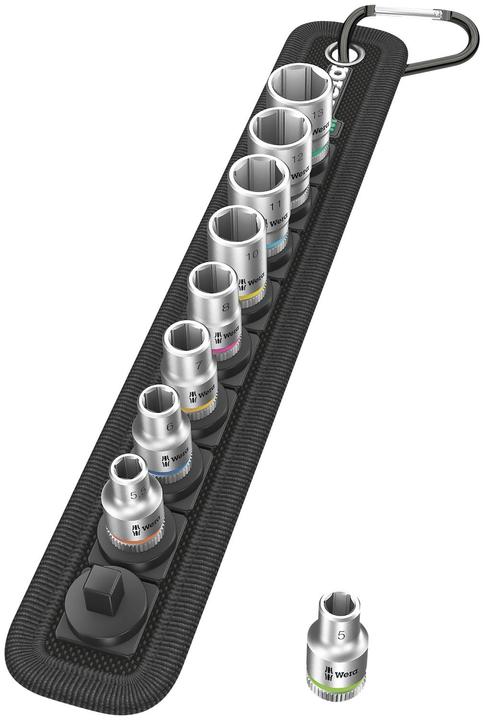 Actual product image Wera Belt A 4 Zyklop socket set (13 mm, 8 mm, 10 mm, 11 mm, 7 mm, 12 mm, 6 mm, 9 mm, 5 mm)