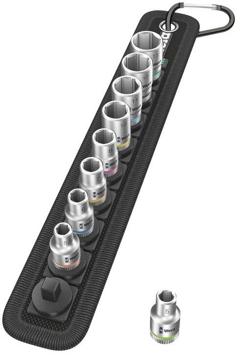 Productafbeelding Wera Riem A 4 Zyklop doppenset (13 mm, 8 mm, 10 mm, 11 mm, 7 mm, 12 mm, 6 mm, 9 mm, 5 mm)