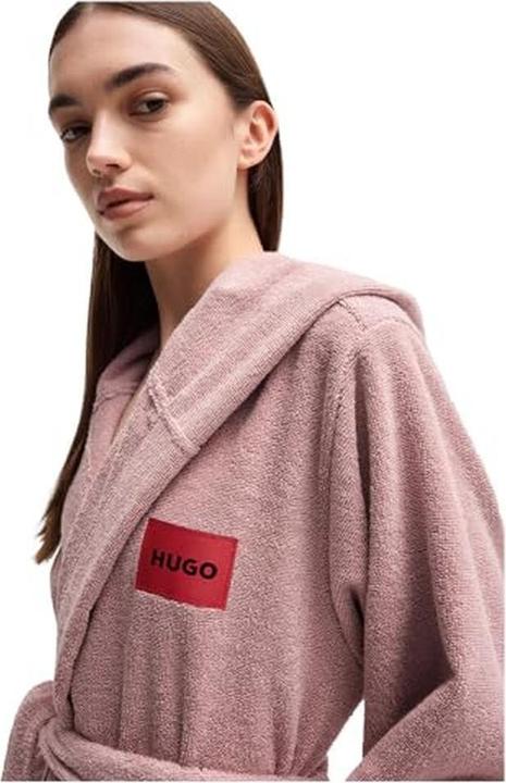 Actual product image HUGO Hooded Robe with Pockets and Logo Label (L)