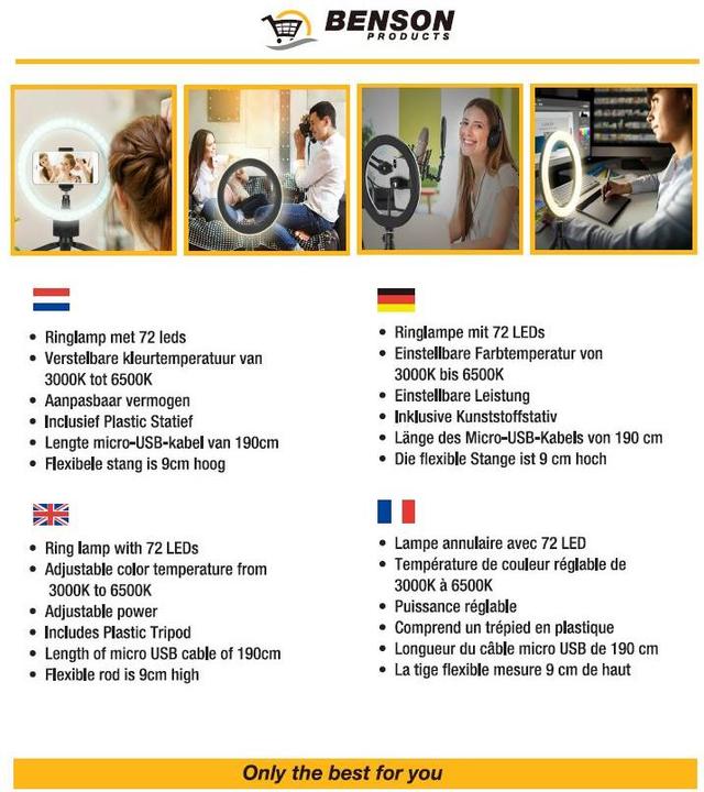 Produktbild Benson LED-Ringlicht (Ringleuchte)