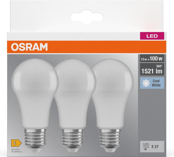 Image du produit Osram Led Base Classic A (E27, 14 W, 1521 lm, 3 x, F)