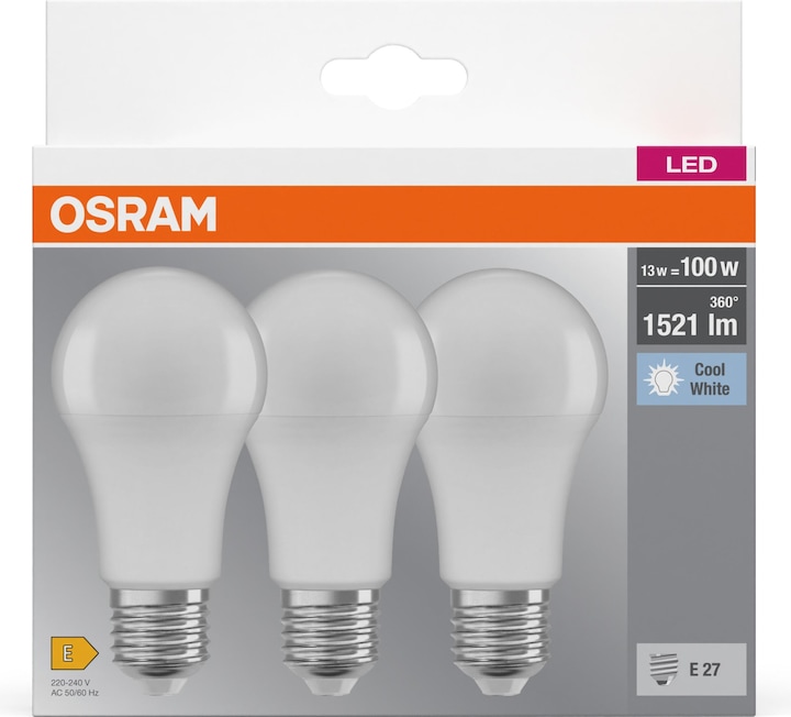 Immagine prodotto Osram Base Led Classic A (E27, 14 W, 1521 lm, 3 x, F)
