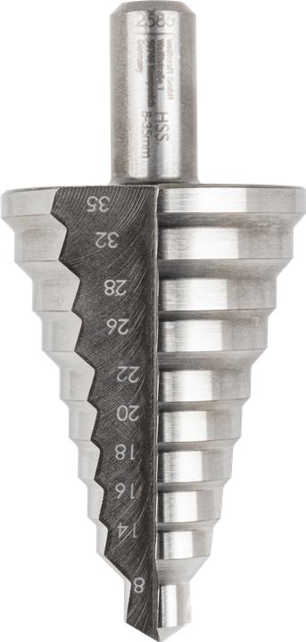 Produktbild wolfcraft 1 Stufenbohrer HSS, Schaft 10mm, ø8-35mm (10 mm)