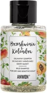 Actual product image Anwen Delikatny szampon do suchej i wrażliwej skóry głowy Brzoskwinia&Kolendra 50ml (50 ml, Liquid shampoo)