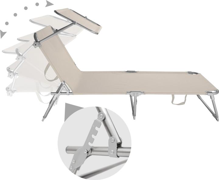 Immagine prodotto tectake Lettino da giardino (190 cm)