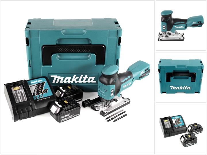 Produktbild Makita DJV 181 RTJ Akku Pendelhubstichsäge 18V Brushless + 2x Akku 5,0Ah + Ladegerät + Makpac