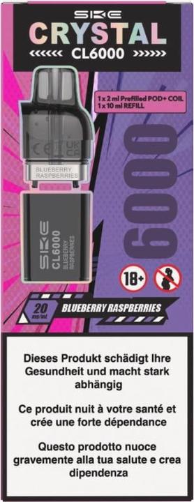 Image du produit SKE Crystal CL 6000 Refill Kit - Blueberry Raspberries (Framboise, Myrtille)