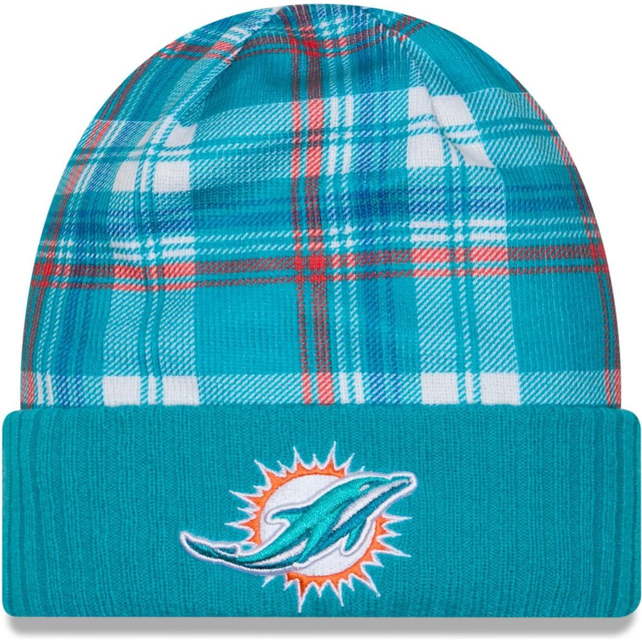 New Era, Herren, Mütze, NFL Sideline Statement Knit Mütze - Miami Dolphins, Türkis