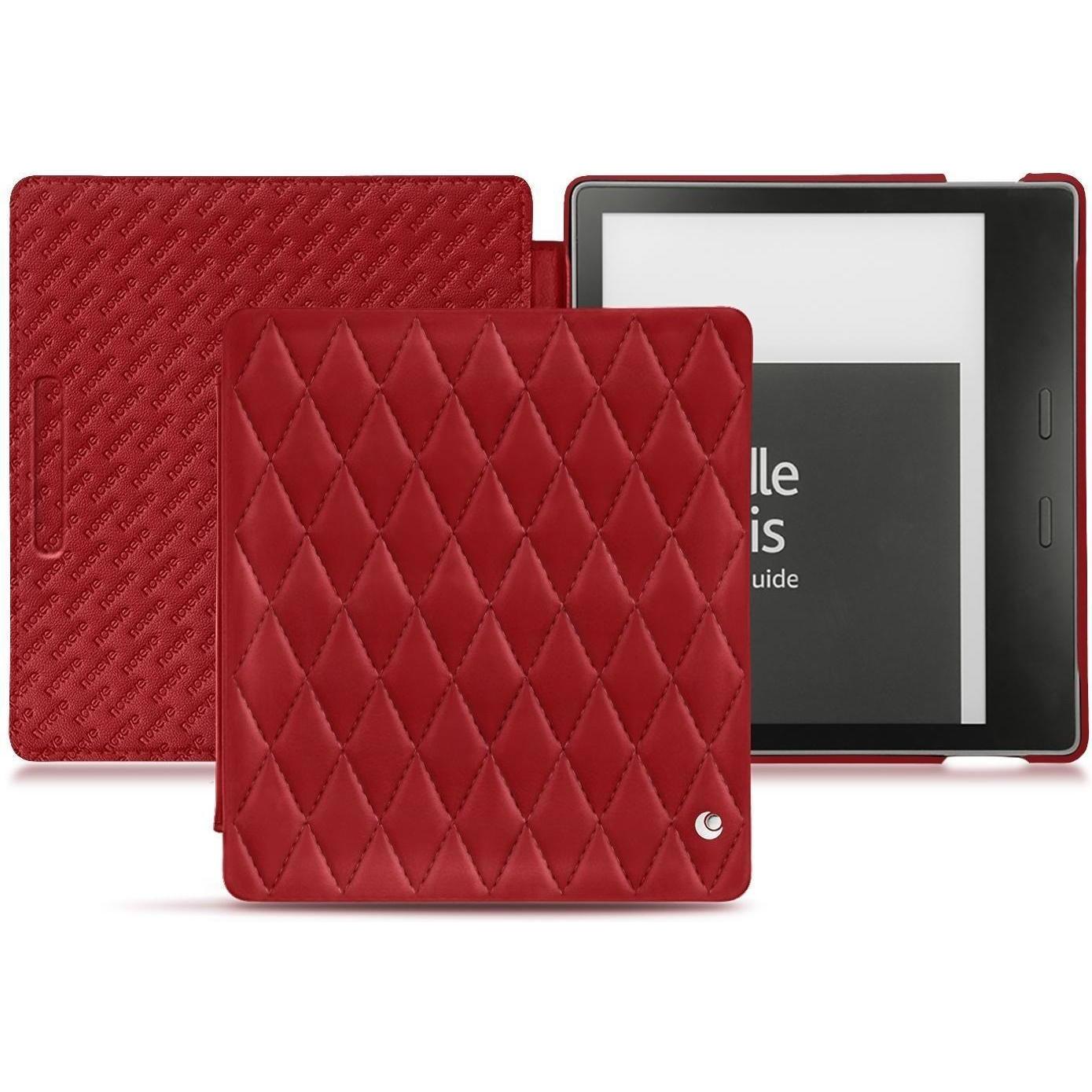 Noreve Lederschutzhülle horizontal (Kindle Oasis (2019)), Tablet Hülle, Rot