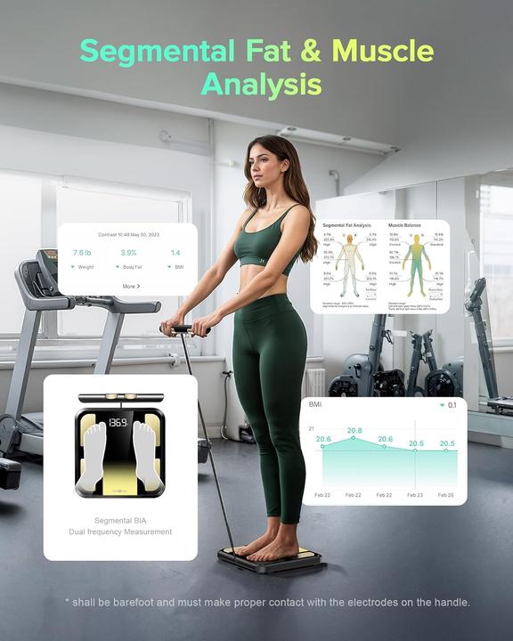 Actual product image Runstar Digital Body Composition Scale with Electrodes and App Analysis (180 kg)