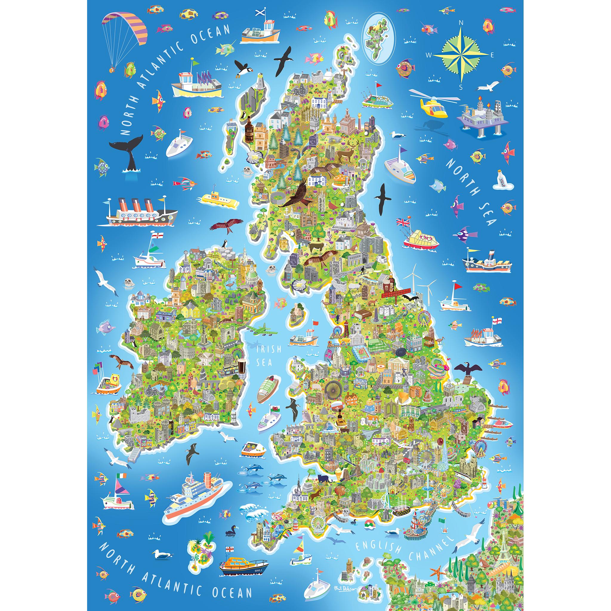 Thumbnail - Gibsons Lernpuzzle Karte von Grossbritannien und Irland 150 Teile (150 Teile)