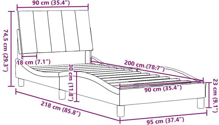 Image du produit vidaXL Bettgestell (90 x 200 cm)