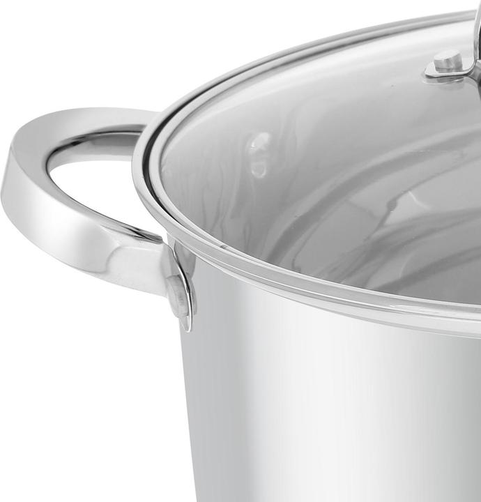 Actual product image Cheffinger Stainless steel saucepan with induction lid (24 cm, Roman pot, Stainless steel)