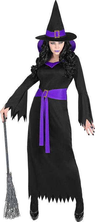 Widmann Costume da strega nera da donna nero / viola
